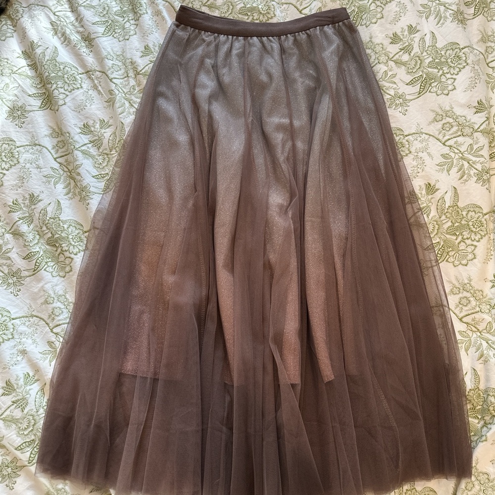 Saburoku Brown Tulle Skirt